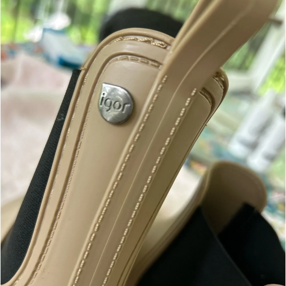 Igor Trak Mate Tri Tan Rain Boots Size 41 US 10.5 Slip On Waterproof Women’s NEW